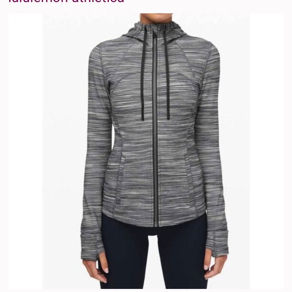 lululemon athletica Heathered grey Women's Zip-Up define jacket ‘Nulu’ size 4 - Picture 1 of 5
